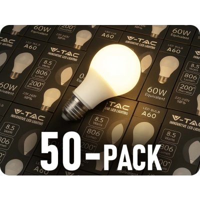 V-TAC E27 Led Žárovka, 8,5W, 806lm, A60/50-PACK studená bílá – Hledejceny.cz