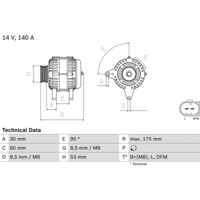 Alternátor BOSCH 0 986 080 600 – Zboží Mobilmania