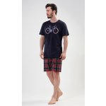 Old bike pánské pyžamo krátké tm.modré – Zboží Dáma