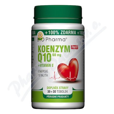 BioPharma Koenzym Q10 Forte 60 mg + Vitamín E 60 kapslí – Hledejceny.cz