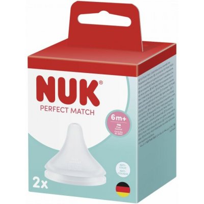 NEWELL BRANDS GERMANY GMBH NUK Perfect Match savička FLOW CONTROL 6m+ natural 2 ks – Zboží Dáma