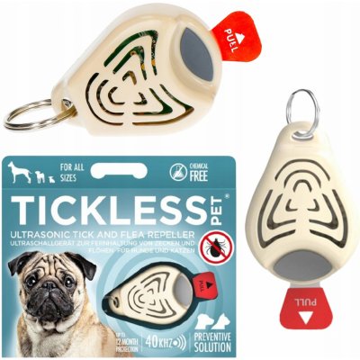 Tickless pet Ultrazvukový odpuzovač klíšťat a blech pro psy barvy beige 1 kus – Zboží Dáma
