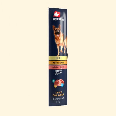 Ontario Stick for dogs BEEF 15 g – Zboží Mobilmania