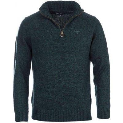 Barbour Essential Lambswool Half Zip Sweater Seaweed Mix – Zboží Dáma