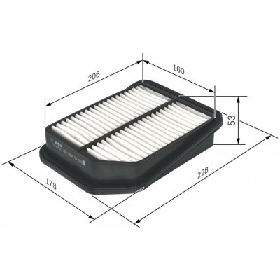 Vzduchový filtr BOSCH F 026 400 125 – Hledejceny.cz