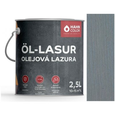 Hahn Color Olejová lazura 2,5 l Platinově šedá – Hledejceny.cz