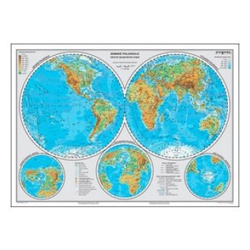Zemské polokoule a přírodní nej - mapa A3