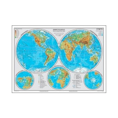 Zemské polokoule a přírodní nej - mapa A3 – Zbozi.Blesk.cz