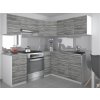 Kuchyňská linka Belini Lidiauniqa3 360 cm šedý antracit Glamour Wood s pracovní deskou