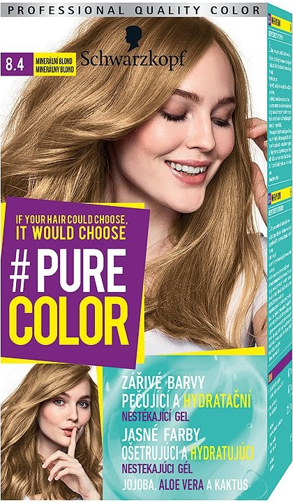 Schwarzkopf Pure Color barva na vlasy Minerální Blond 8.4, 60 ml od 97 Kč -  Heureka.cz