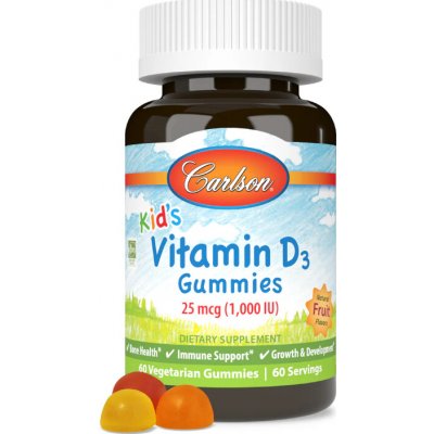 Carlson Labs Kid's Vitamin D3 60 gumových bonbónů – Hledejceny.cz