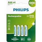 Philips AAA 1000mAh 4ks R03B4RTU10/10 – Sleviste.cz