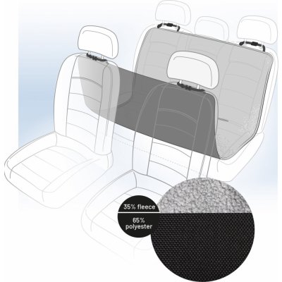 Karlie-Flamingo Přehoz na zadní sedadla do auta Paco černošedý 146 x 143 cm – Zboží Mobilmania