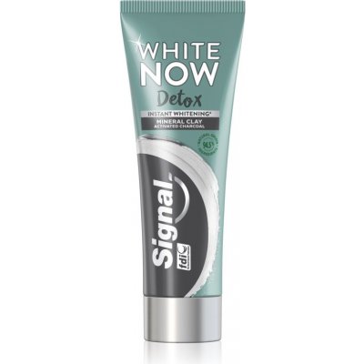 Signal White Now Detox Charcoal bělicí zubní pasta s aktivním uhlím 75 ml – Sleviste.cz