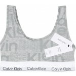 Calvin Klein bralette korzet Logo print šedá – Zboží Dáma