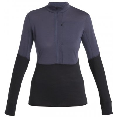 Icebreaker Wmns Merino 200 Realfleece Descender LS Half Zip Graphite/Black/Cb – Hledejceny.cz