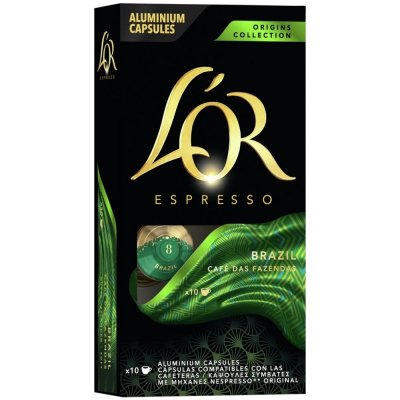 L'OR Espresso Brazil pražená mletá káva v kapslích 10 ks 52 g – Zbozi.Blesk.cz