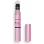 Makeup Revolution London Bright Light Highlighter Tekutý rozjasňovač s houbičkovým aplikátorem Beam Pink 3 ml – Sleviste.cz