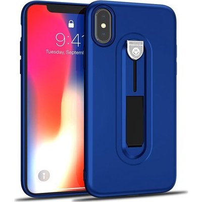 Pouzdro Wrappy odolné s výsuvném stojánkem iPhone X - modré