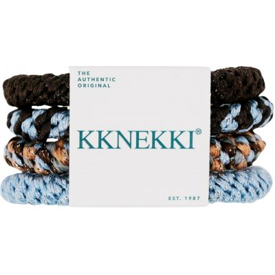 KKNEKKI Gumička do vlasů Kknekki no. 67 – set 4 ks, modrá barva, textil – Hledejceny.cz