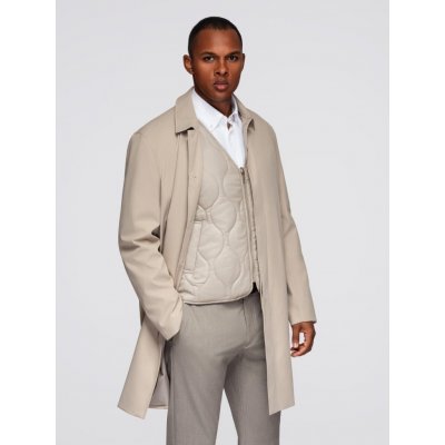 Ombre pánský kabát OM-COLC-0139 beige – Sleviste.cz