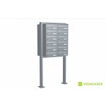 Poštovní schránka B-016 - volně stojící ve stojanu z JPU profilu - lakovaná - RAL 7016 MAT. - ANTRACIT – Hledejceny.cz