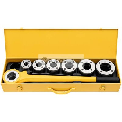 Rems Závitnice ruční EVA SET se závitořeznými hlavami 1/2", 3/4", 1", 5/4", 6/4", 2", plechový kufr 520017 – Hledejceny.cz