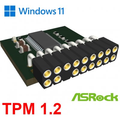 IAX (C-101) ASROCK C-modul special TPM 1.2 var:LPC pin:18pin pro Win11 – Zboží Živě