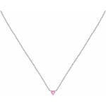 La Petite Story Stříbrný náhrdelník s růžovým srdíčkem LPS10AWV16 – Zboží Mobilmania
