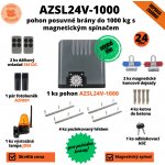 AZSL24V-1000 - pohon posuvné brány do 1000 Kg, včetně záložních akumulátorů – Zboží Mobilmania
