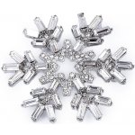 Prima-obchod brož s broušenými korálky vločka crystal 52888 – Zboží Dáma