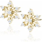 Olivie stříbrné náušnice SNĚHOVÁ VLOČKA GOLD 9315 – Hledejceny.cz