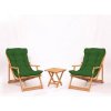 Zahradní sestava Hanah Home Garden Table & Chairs Set (3 Pieces) MY007 - Green Green Natural