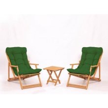 Hanah Home Garden Table & Chairs Set (3 Pieces) MY007 - Green Green Natural