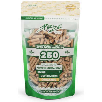 Purize Extra Slim uhlíkové filtry 250 ks organic – Zboží Mobilmania