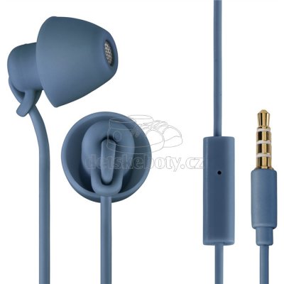 Thomson sluchátka s mikrofonem EAR3008 Piccolino, mini špunty, modrá 132638