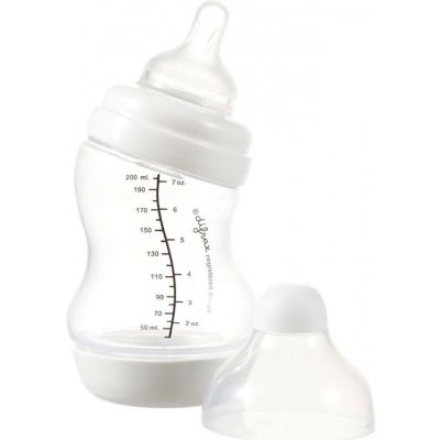 Difrax kojenecká S lahvička široká antikolik bílá 200 ml