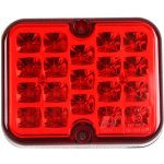 Mlhové světlo LED, čtvercové, červené, 12V (TT.12009) – Zboží Mobilmania