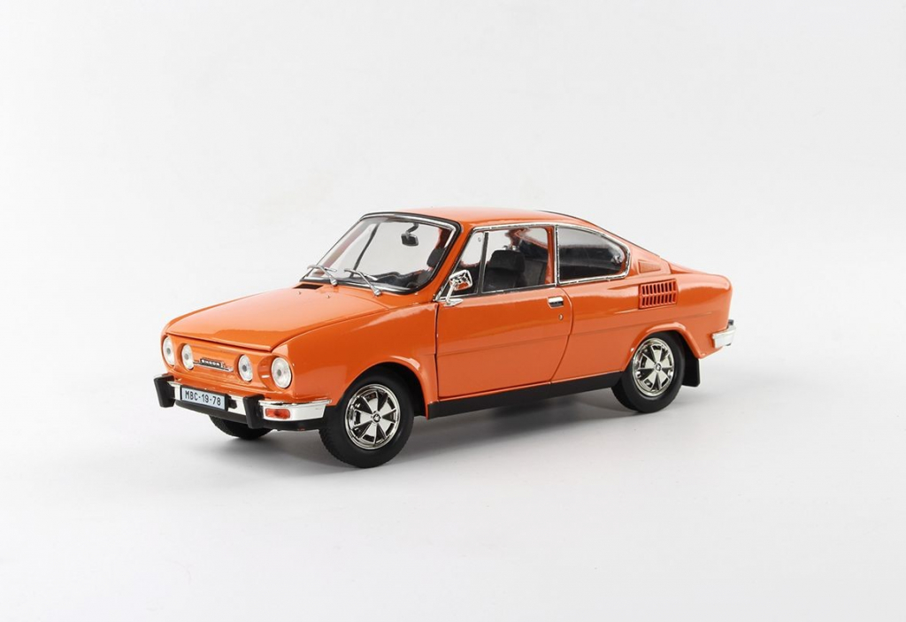 Abrex škoda 110R Coupé 1980 Oranžová 1:18