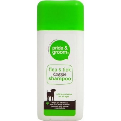 Pride & Groom Flea & Tick Doggie Shampoo šampon pro psy proti blechám a klíšťatům 300 ml – Sleviste.cz