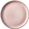 Talíř BITZ Kameninový servírovací talířek 17 cm Grey/Light Pink