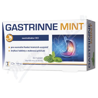 Gastrinne mint Da Vinci Pharma 60 žvýkacích tablet