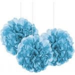 Unique Pom pom pudrové modrý dekorační závěsný 3ks 23cm – Zboží Dáma
