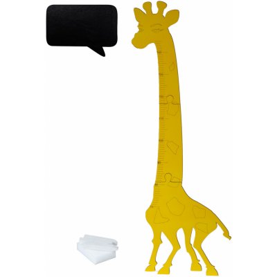 Kik žirafa růstová míra 125 cm žlutá + křídová tabule 32 x 44 cm – Zboží Mobilmania