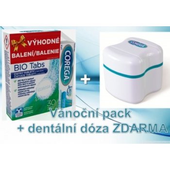 Corega Original extra silný 40 g+Bio tbl.30 + ZDARMA Dentální dóza