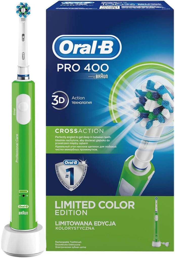 Oral-B Pro 400 CrossAction Green od 1 199 Kč - Heureka.cz