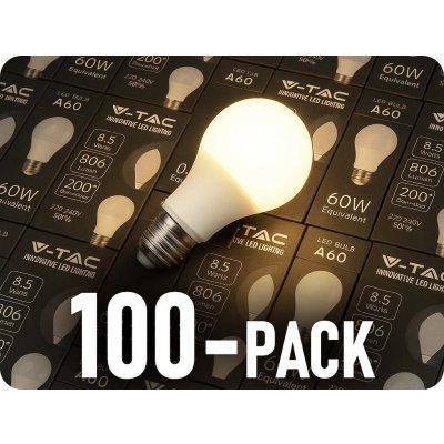 V-TAC E27 Led Žárovka, 8,5W, 806lm, A60/100-PACK teplá bílá – Hledejceny.cz