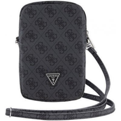 Guess PU 4G Triangle Logo Phone Bag Zipper, černé – Zboží Živě