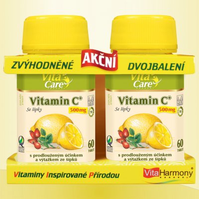 Vitaharmony Vitamin C 500 mg se šípky 120 tablet – Zboží Mobilmania