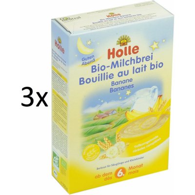 Holle Bio Mléčná kaše Banánová 3 x 250 g – Zboží Mobilmania